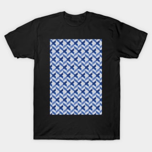 Abstract Ribbons - Blue T-Shirt